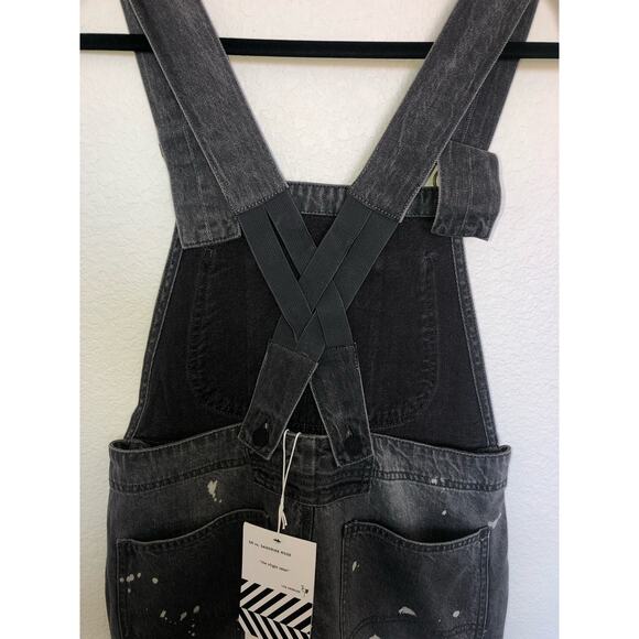 Sandrine Rose Polka Grey Distressed Overalls - S - Picture 6 of 9